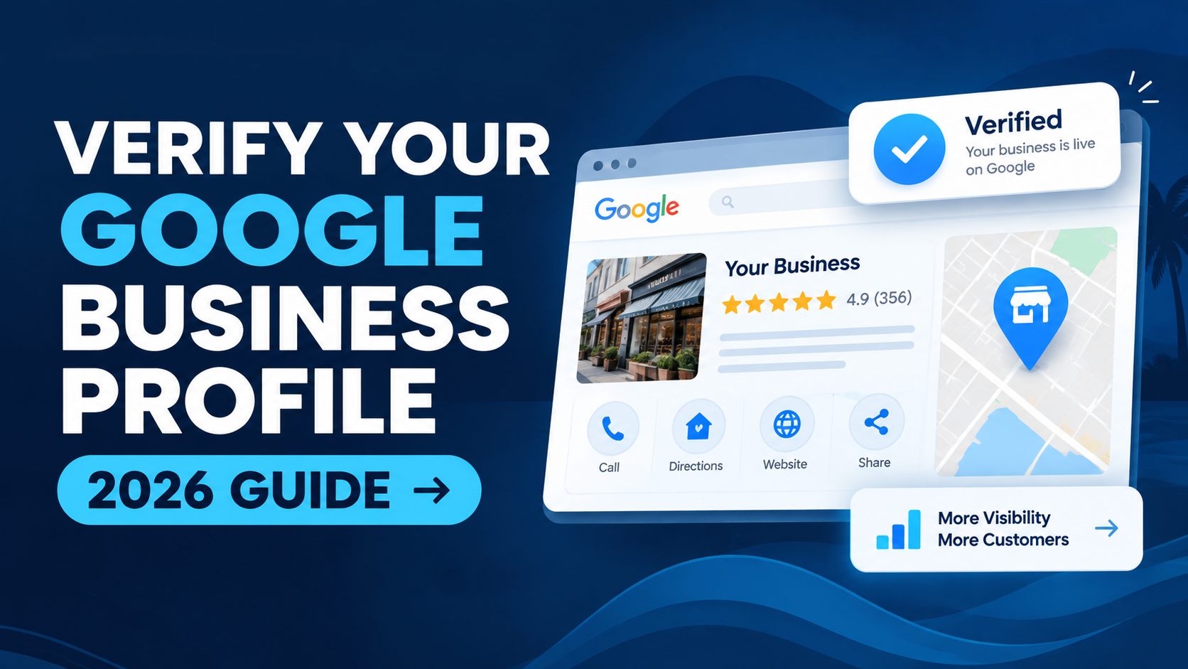 Local SEO illustration representing Google Business Profile verification